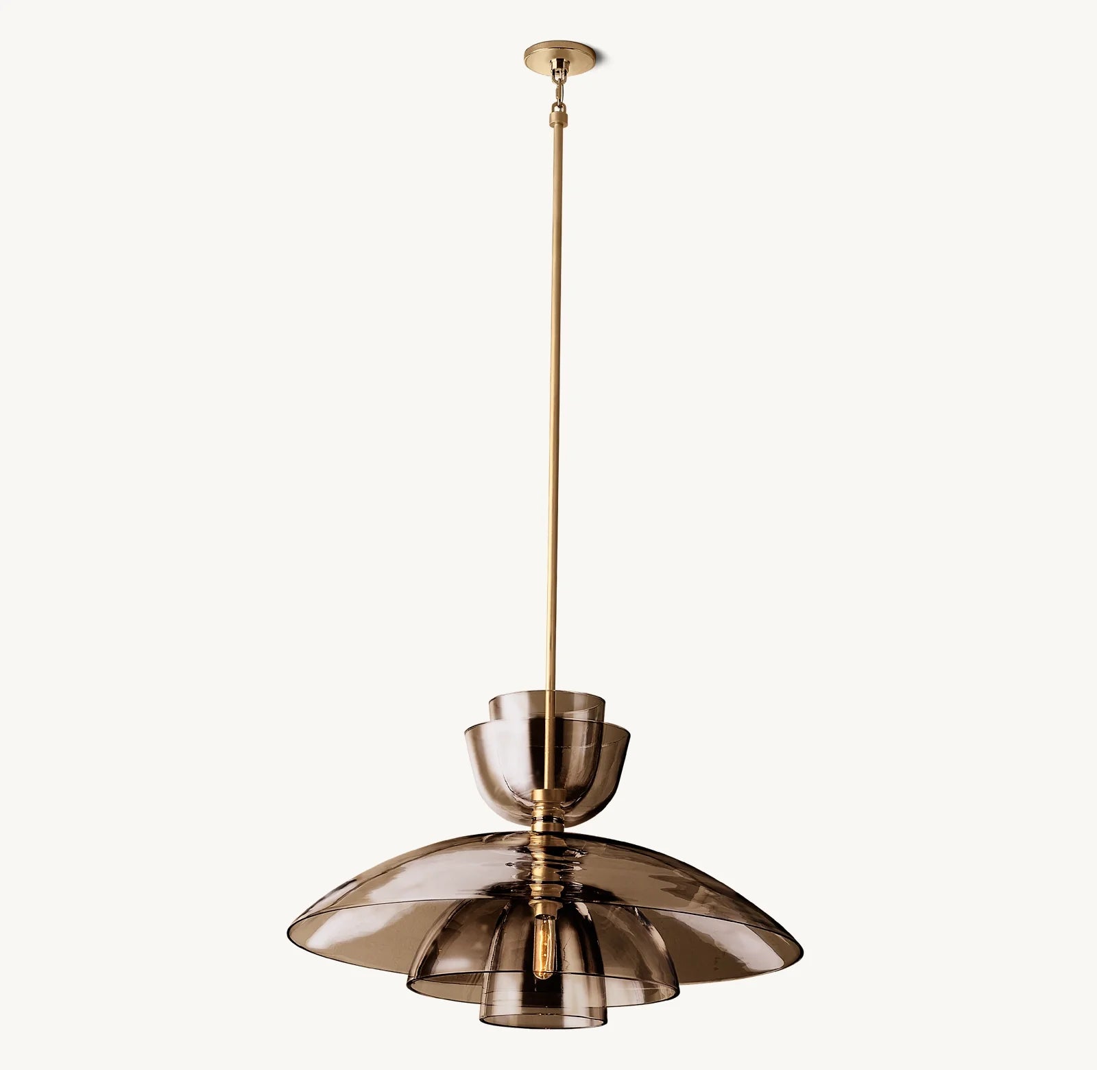 Blom Amber Glass Cloche Grand Pendant