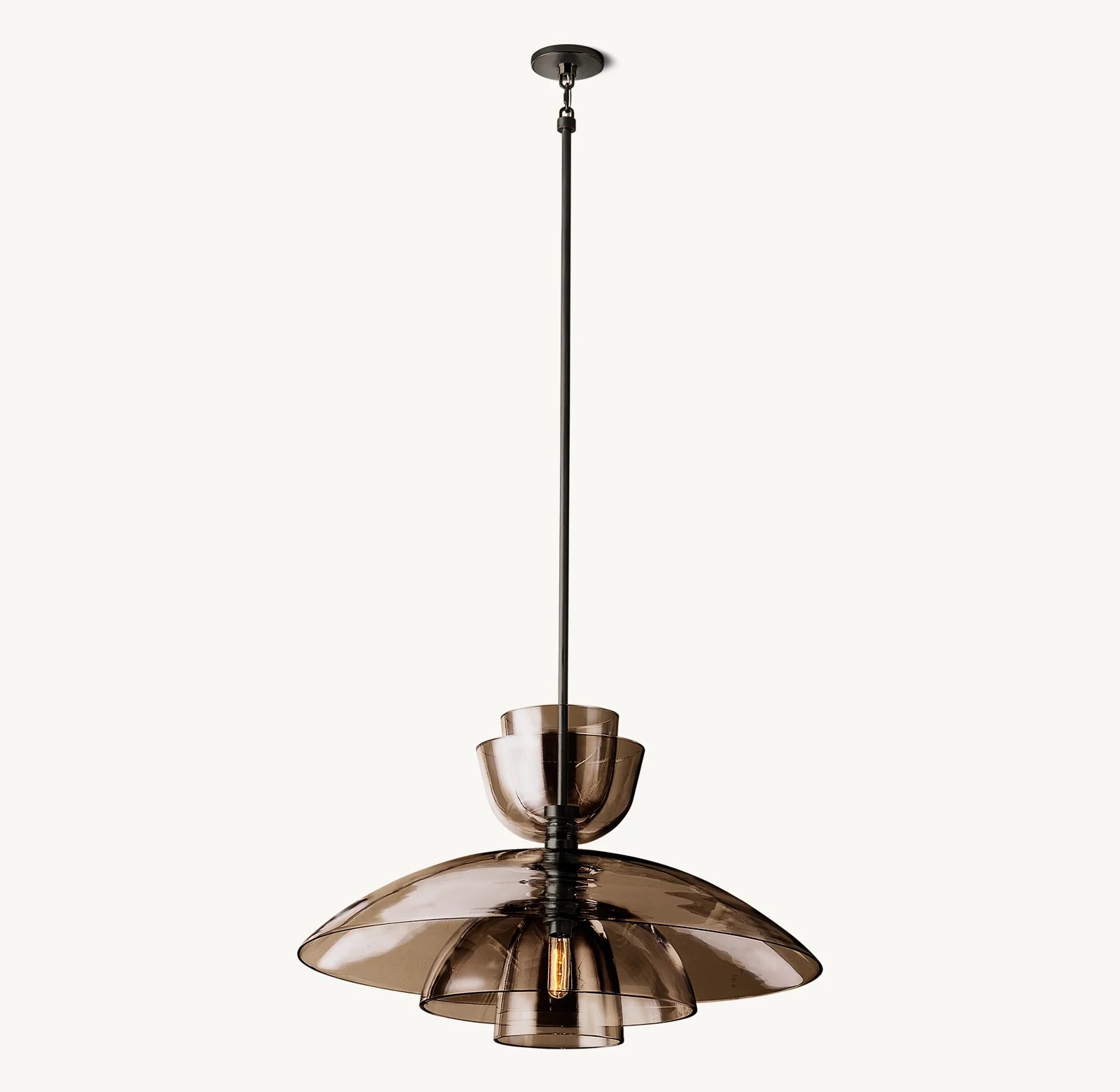 Blom Amber Glass Cloche Grand Pendant