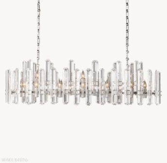 Bonnington Rectangular chandelier 54” 72"-Momo Lighting