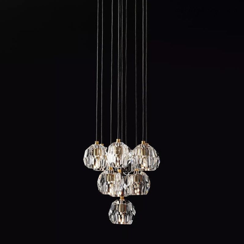 Boule Glass Round Cluster Chandelier 14"-MEET LIGHTING