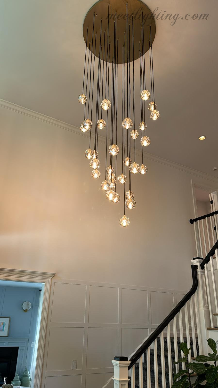 Boule Glass Round Cluster Chandelier 14"-MEET LIGHTING
