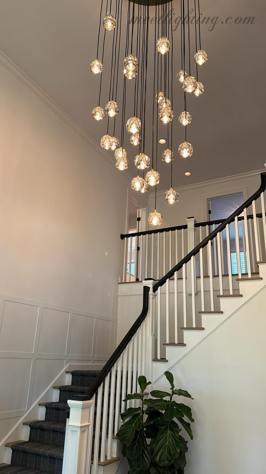 Boule Glass Round Cluster Chandelier 19"-MEET LIGHTING