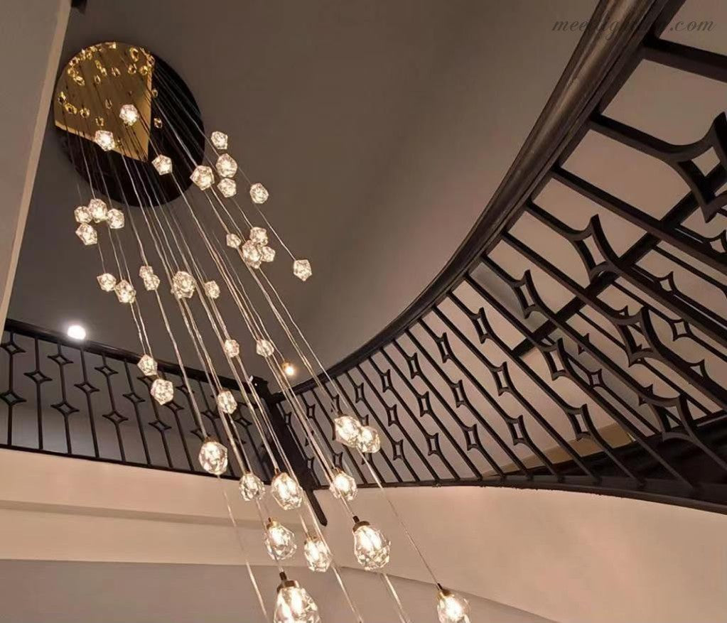 Boule Glass Round Cluster Chandelier 19"-MEET LIGHTING