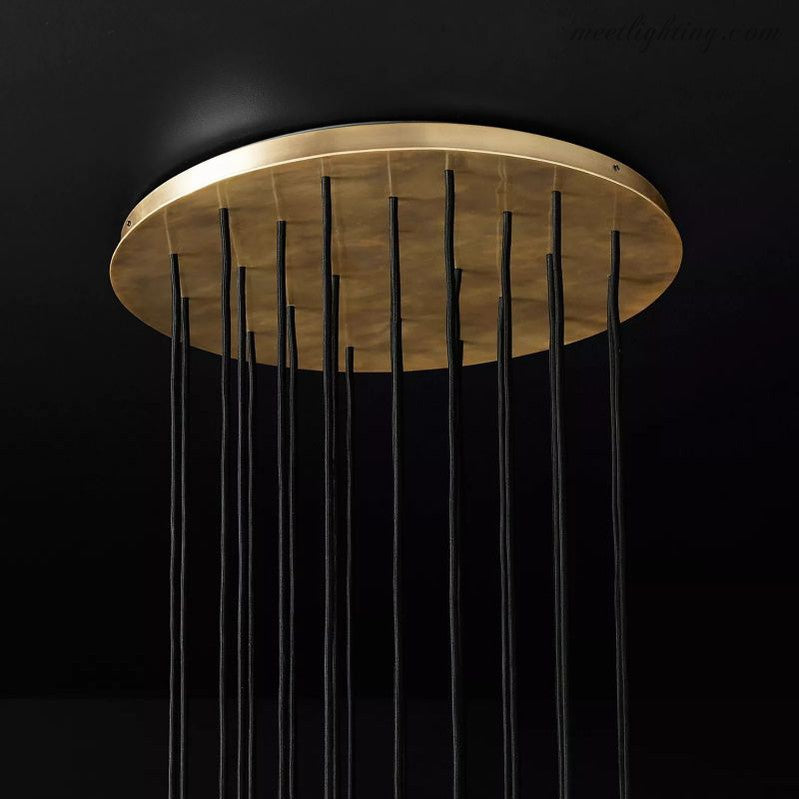 Boule Glass Round Cluster Chandelier 24"-MEET LIGHTING