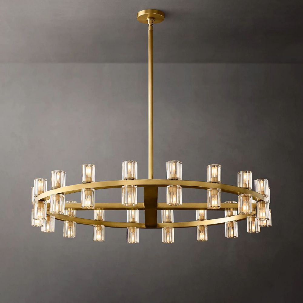 Arcachon Round Crystal Chandelier For Living Room Dining Room-MEET LIGHTING