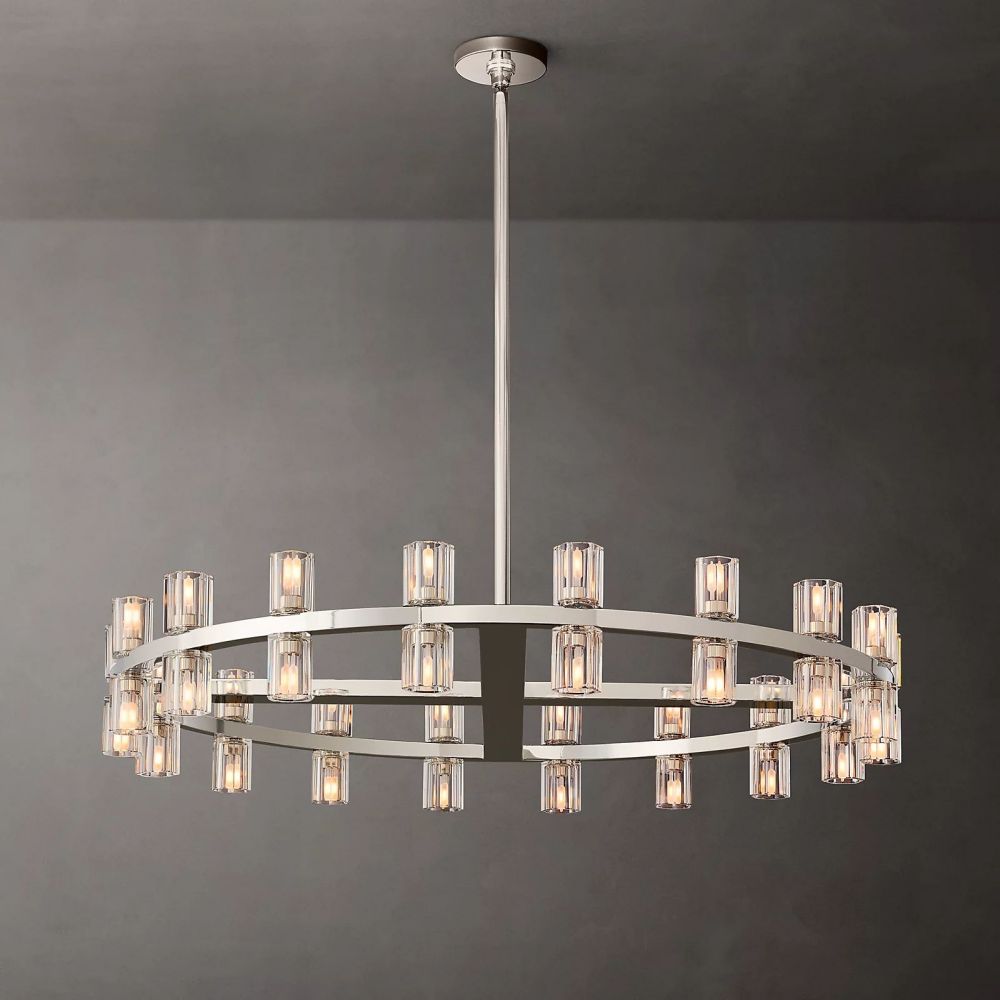 Arcachon Round Crystal Chandelier For Living Room Dining Room-MEET LIGHTING