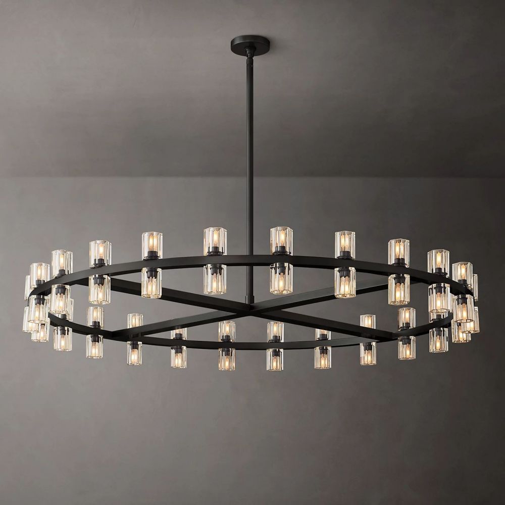 Arcachon Round Crystal Chandelier For Living Room Dining Room-MEET LIGHTING