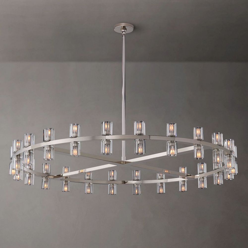 Arcachon Round Crystal Chandelier For Living Room Dining Room-MEET LIGHTING