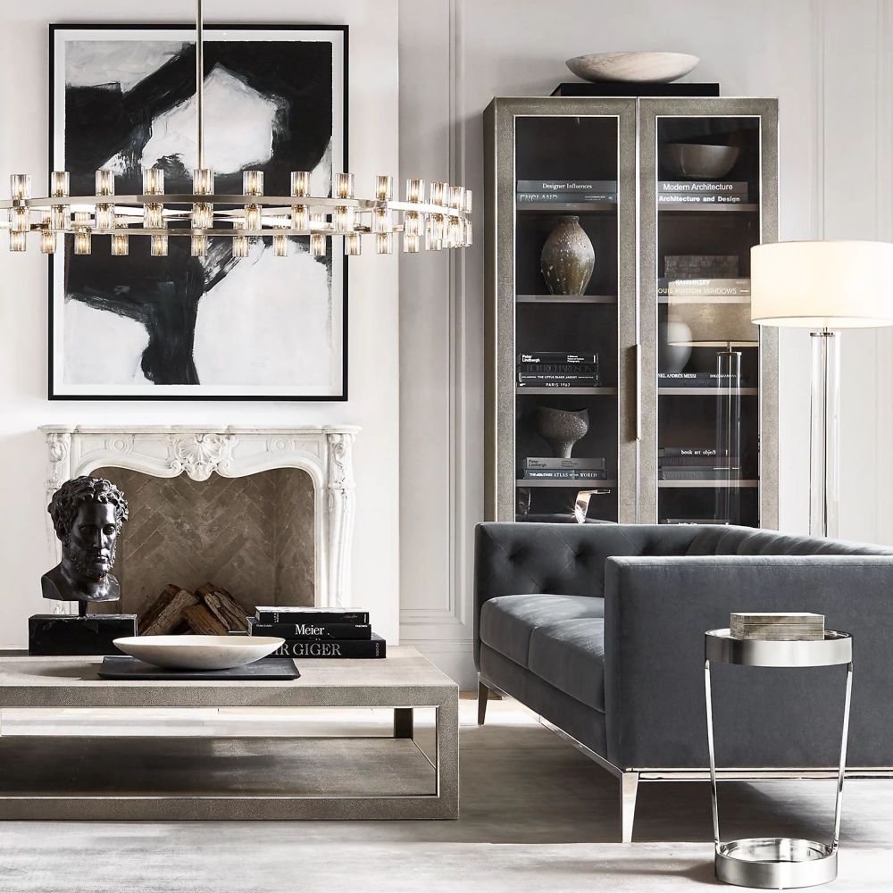 Arcachon Round Crystal Chandelier For Living Room Dining Room-MEET LIGHTING