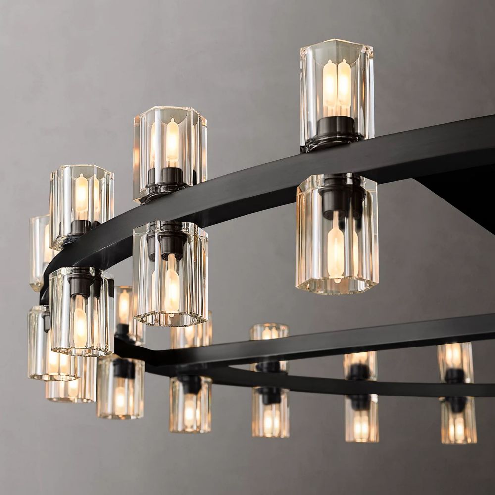Arcachon Round Crystal Chandelier For Living Room Dining Room-MEET LIGHTING