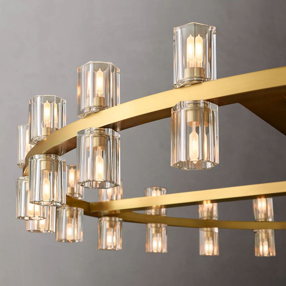 Arcachon Round Crystal Chandelier For Living Room Dining Room-MEET LIGHTING