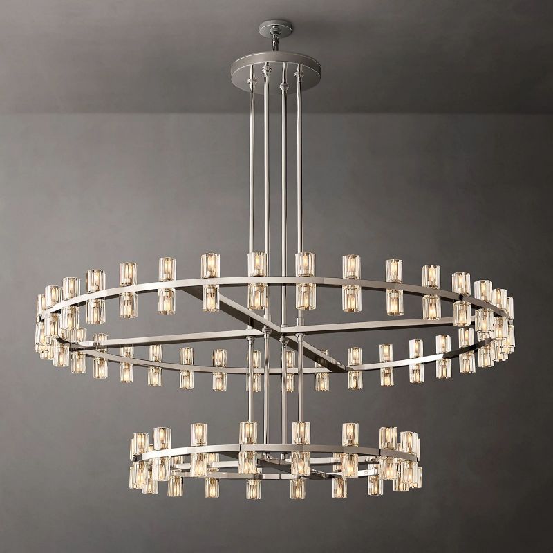Arcachon Round Crystal Chandelier For Living Room Dining Room-MEET LIGHTING