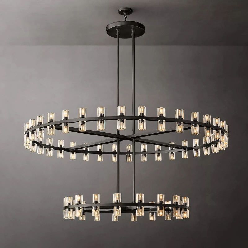 Arcachon Round Crystal Chandelier For Living Room Dining Room-MEET LIGHTING