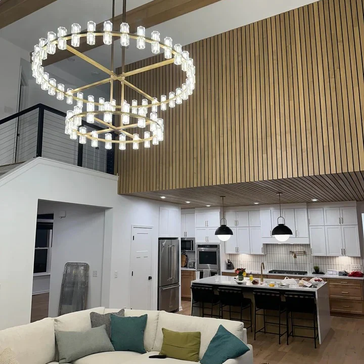 Arcachon Round Crystal Chandelier For Living Room Dining Room-MEET LIGHTING