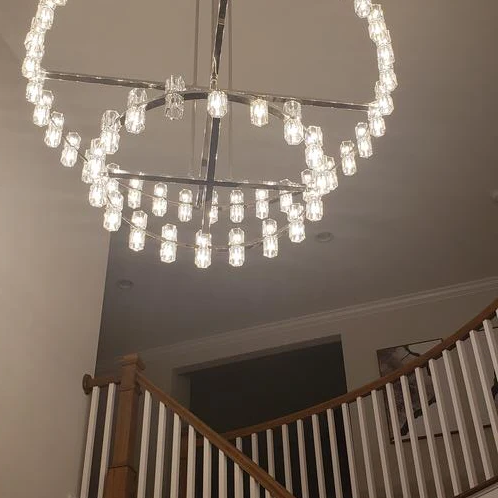 Arcachon Round Crystal Chandelier For Living Room Dining Room-MEET LIGHTING
