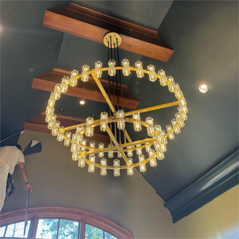 Arcachon Round Crystal Chandelier For Living Room Dining Room-MEET LIGHTING