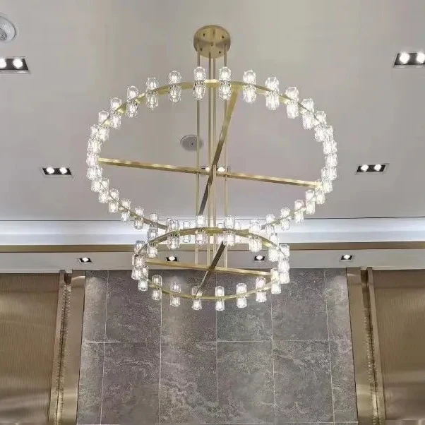 Arcachon Round Crystal Chandelier For Living Room Dining Room-MEET LIGHTING