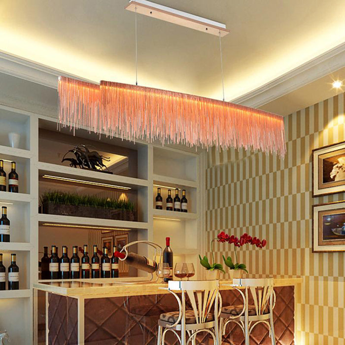 Bunny Aluminum Chain Tassel Chandelier-MEET LIGHTING