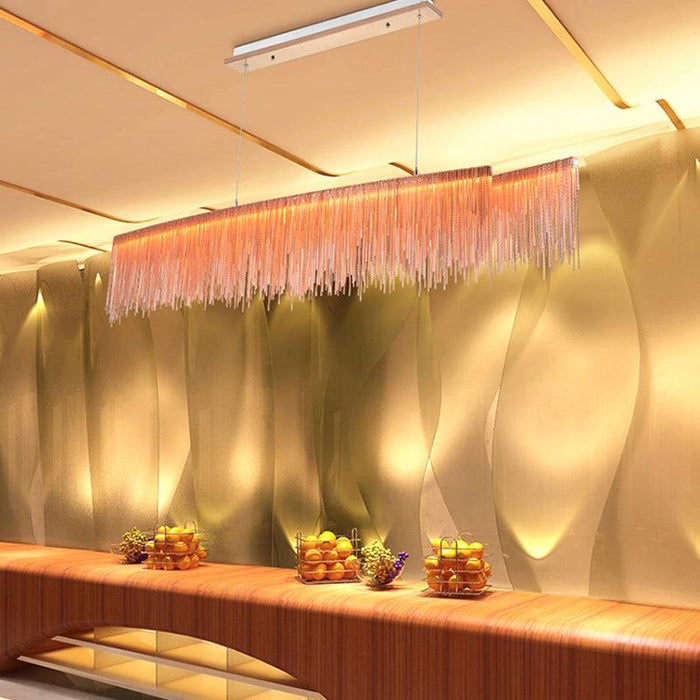 Bunny Aluminum Chain Tassel Chandelier-MEET LIGHTING