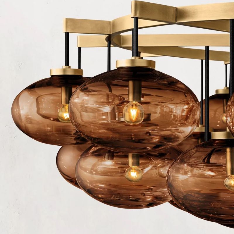 Cabrette Round Chandelier 60"-MEET LIGHTING