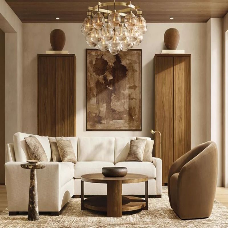 Cabrette Round Chandelier 60"-MEET LIGHTING