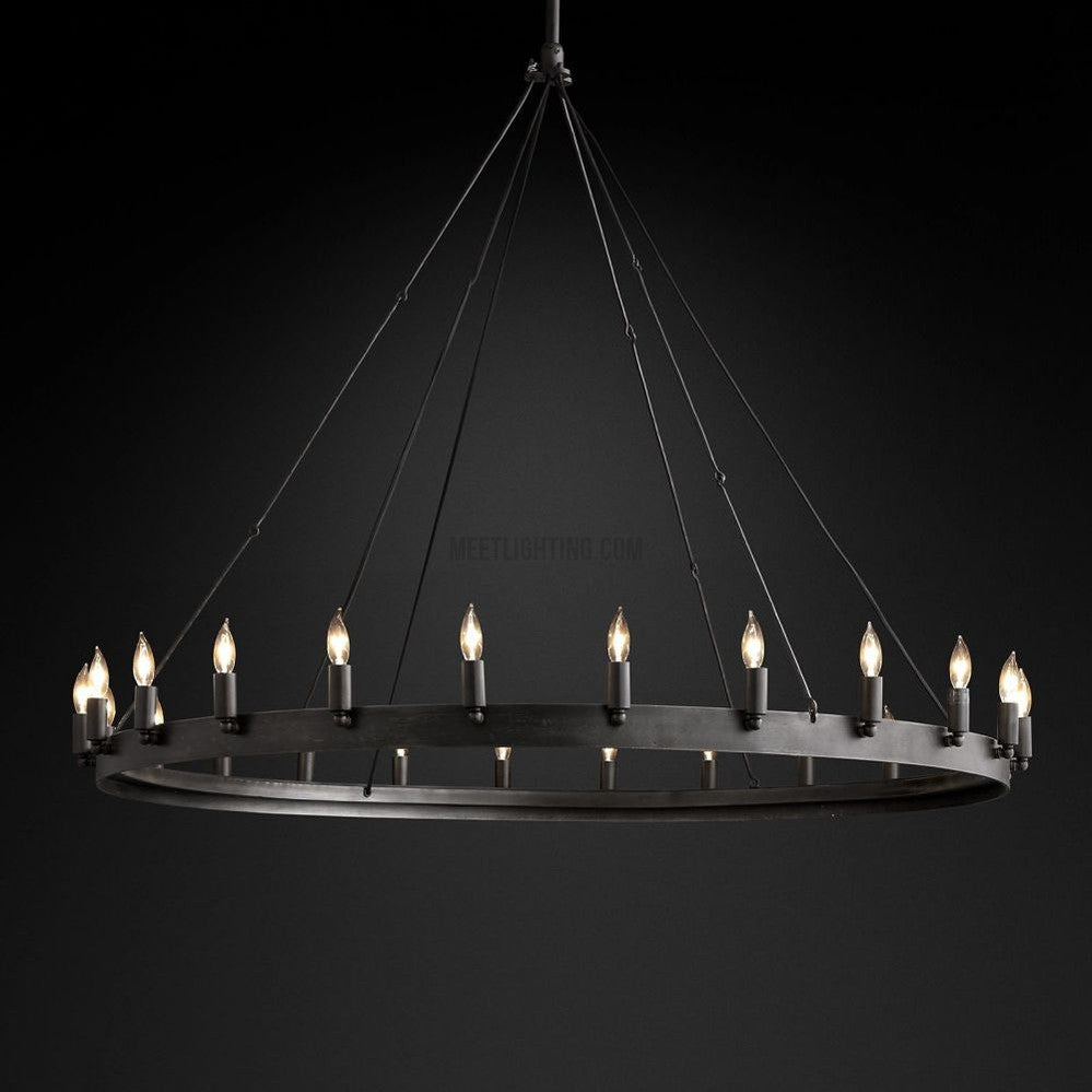 Camino Vintage Candelabra Round Chandelier 73" 63" 50" 38" 26"-MEET LIGHTING