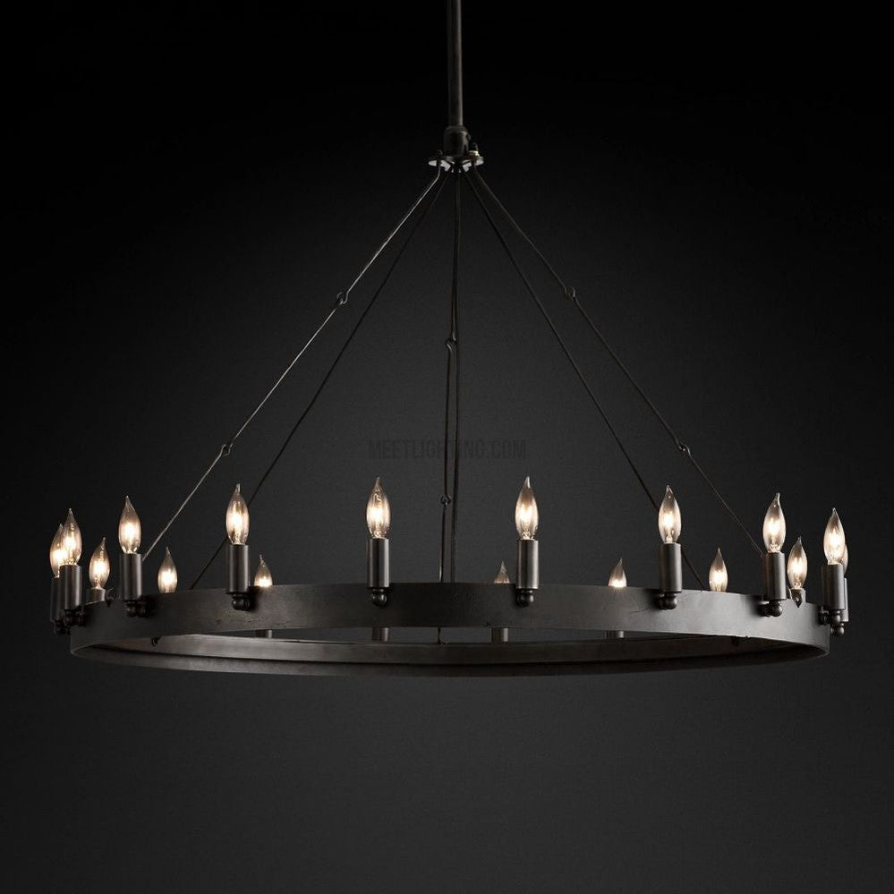 Camino Vintage Candelabra Round Chandelier 73" 63" 50" 38" 26"-MEET LIGHTING