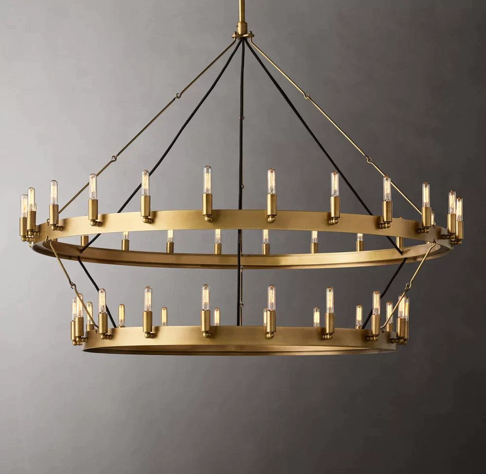 Camino Vintage Filament 2-tier Chandelier-MEET LIGHTING