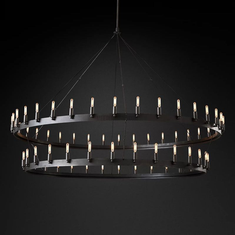 Camino Vintage Filament 2-tier Chandelier-MEET LIGHTING