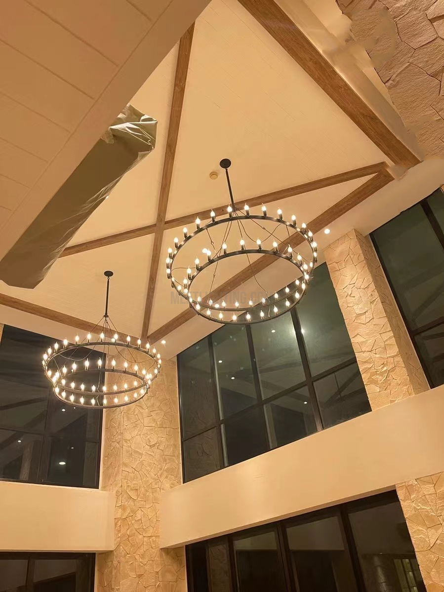 Camino Vintage Filament 2-tier Chandelier-MEET LIGHTING