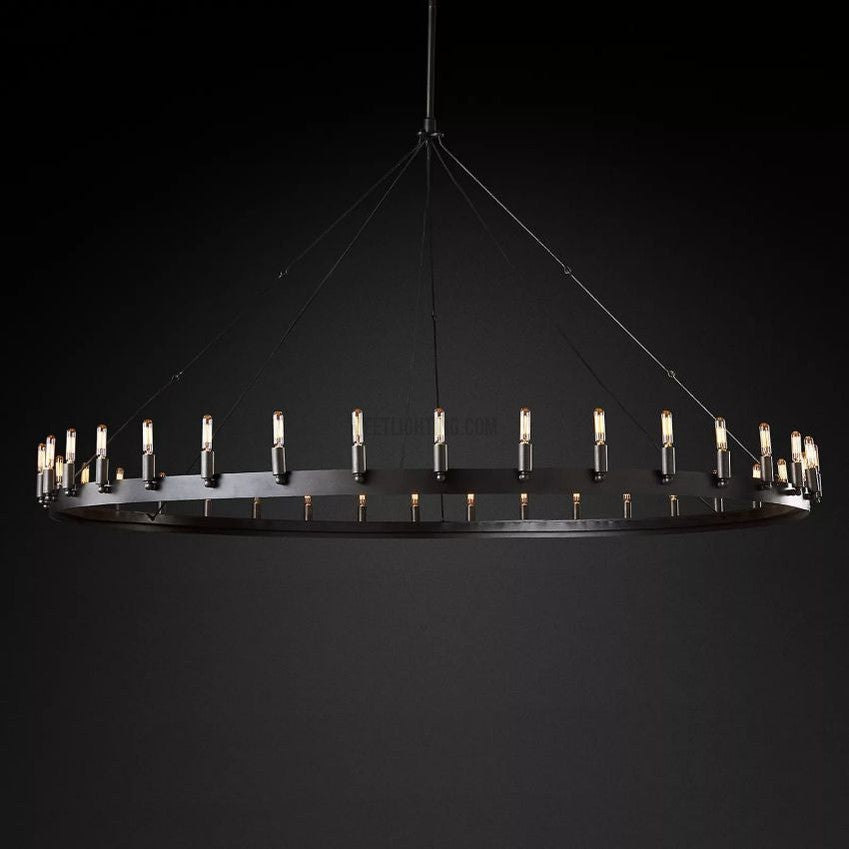 Camino Vintage Filament Round Chandelier-MEET LIGHTING