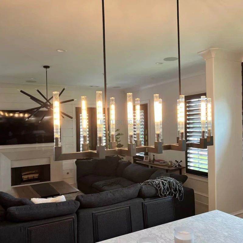 Cannele Linear Chandelier 55"-MEET LIGHTING