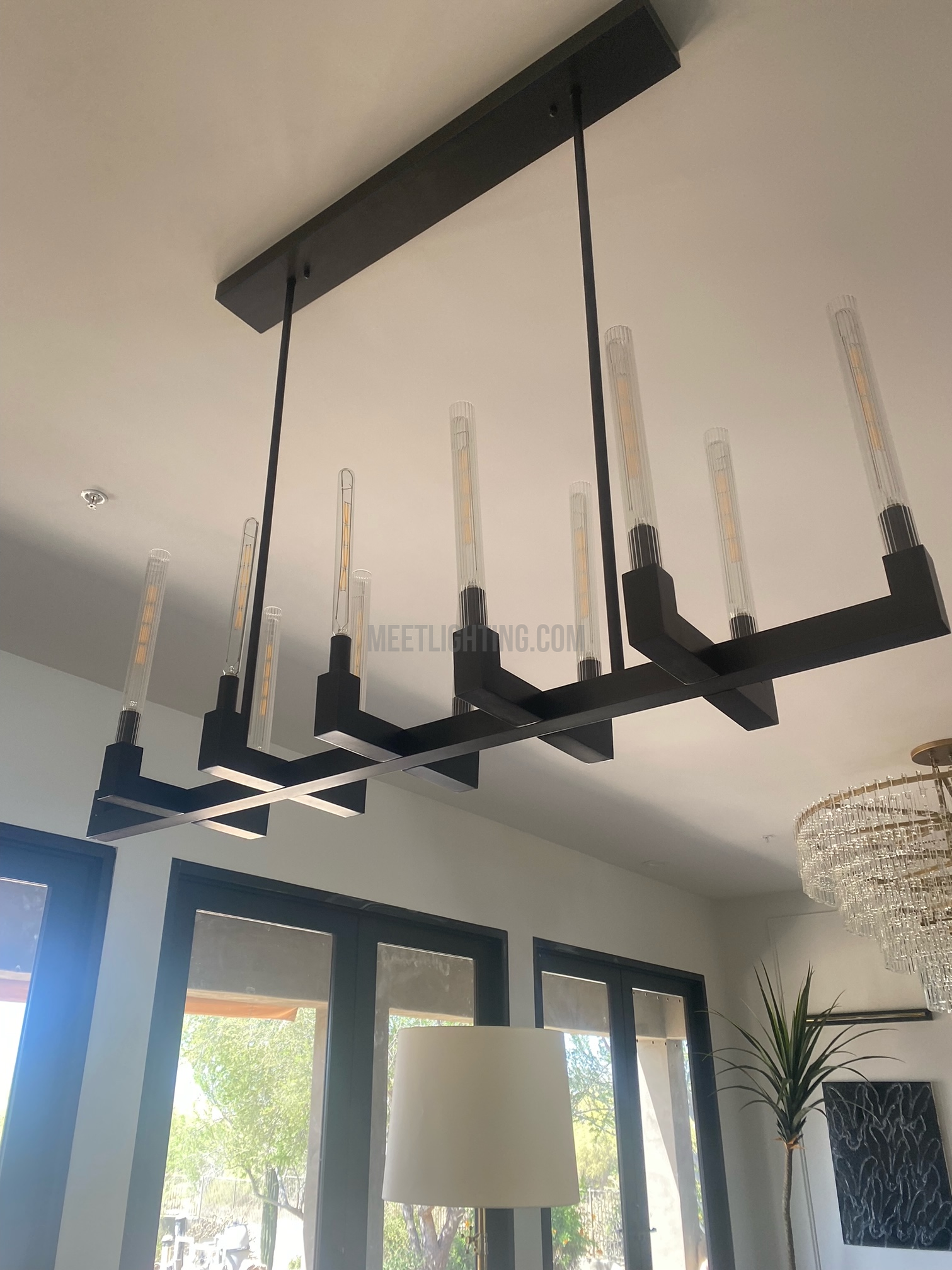 Cannele Linear Chandelier 55"-MEET LIGHTING