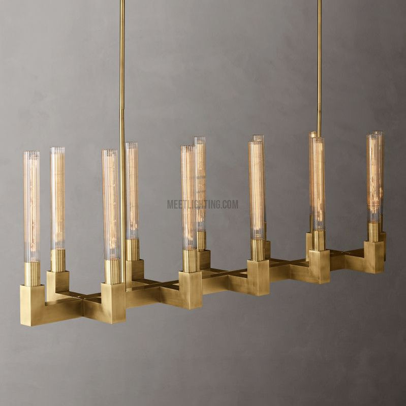 Cannele Linear Chandelier 55"-MEET LIGHTING