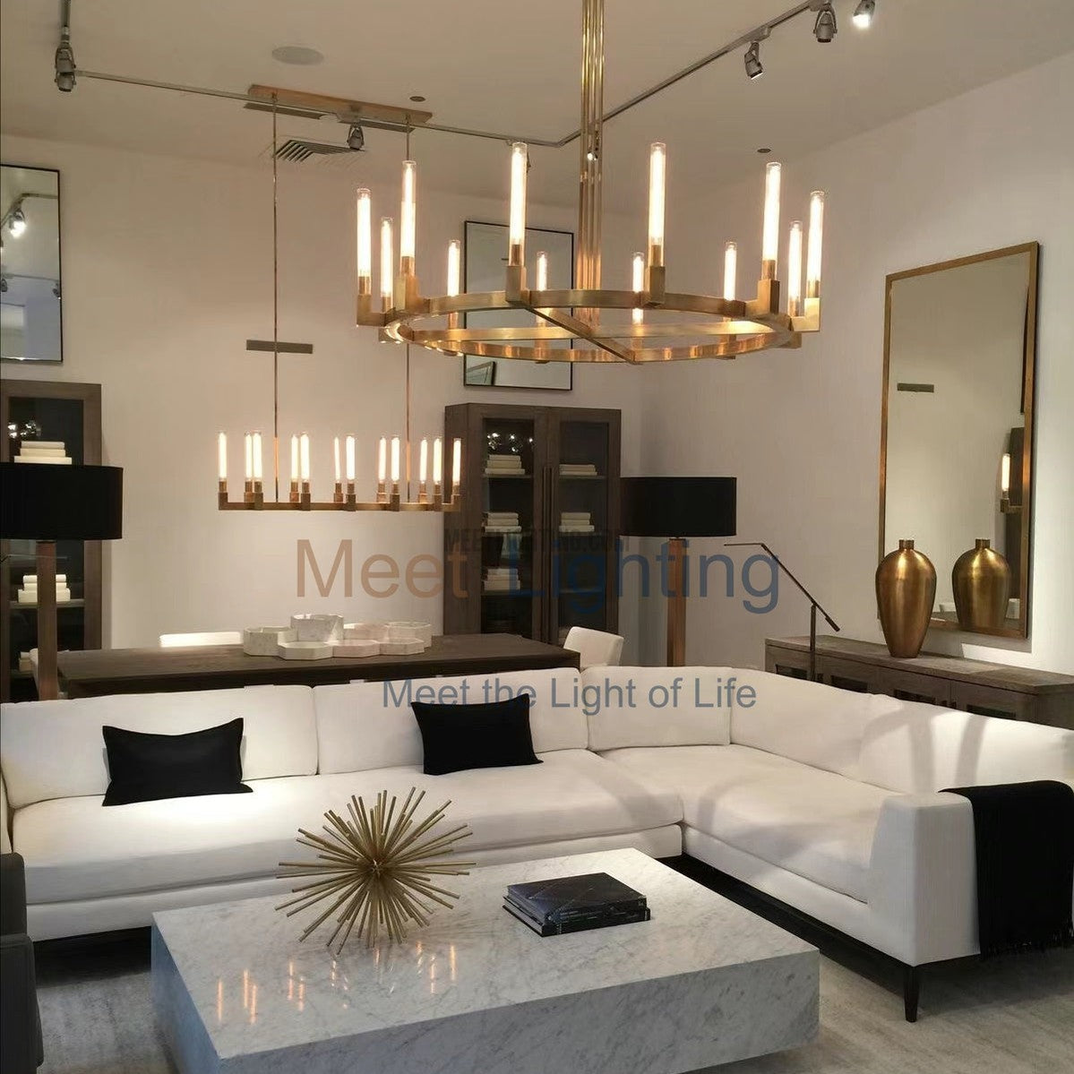 Cannele Round Chandelier 36"-MEET LIGHTING