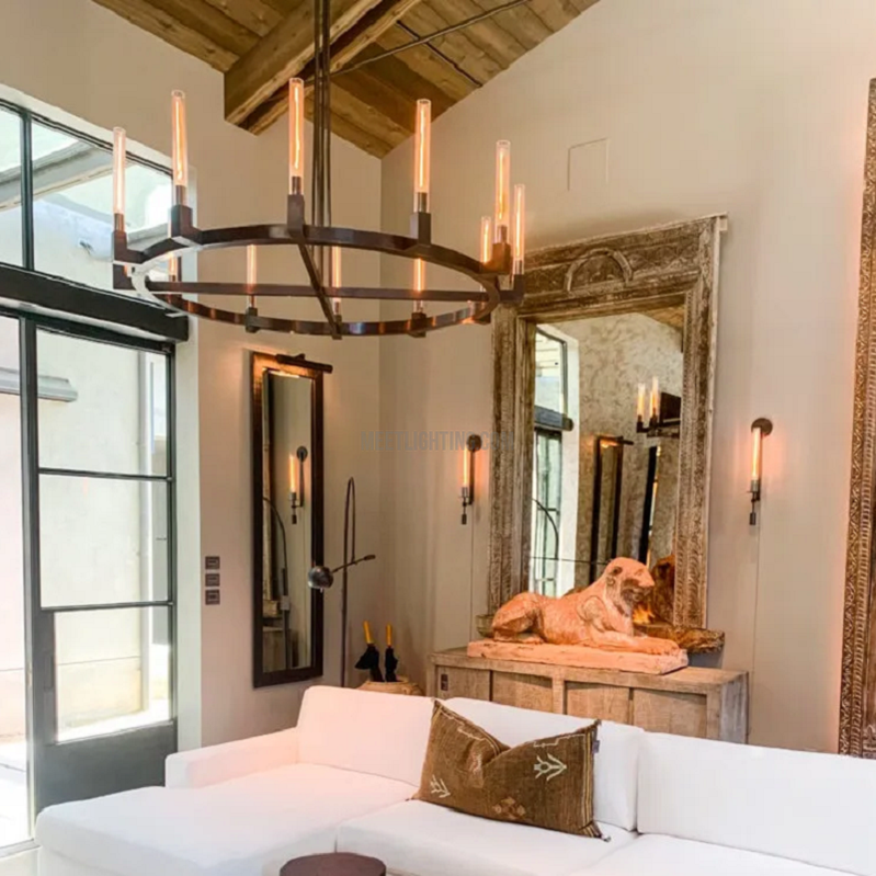 Cannele Round Chandelier 36"-MEET LIGHTING