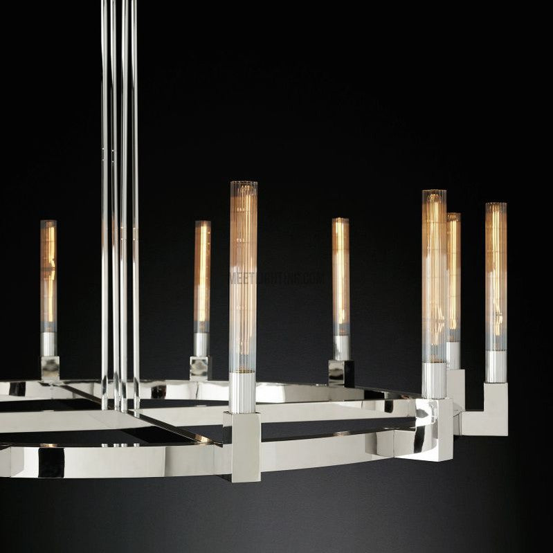 Cannele Round Chandelier 60"-MEET LIGHTING