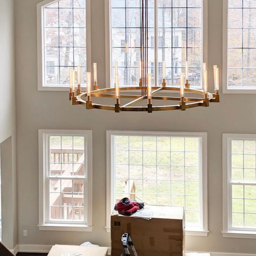 Cannele Round Chandelier 60"-MEET LIGHTING