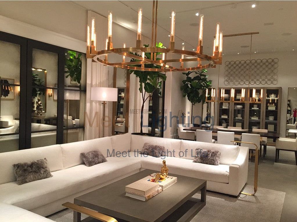 Cannele Round Chandelier 72"-MEET LIGHTING