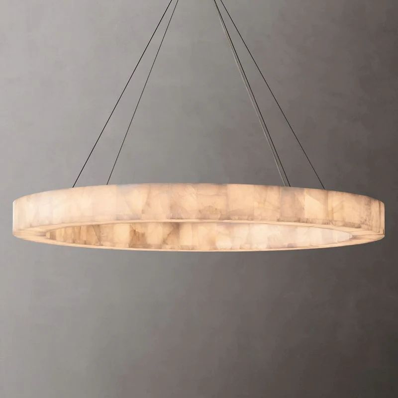 Rivage Calcite Round Chandelier 31"40"60"