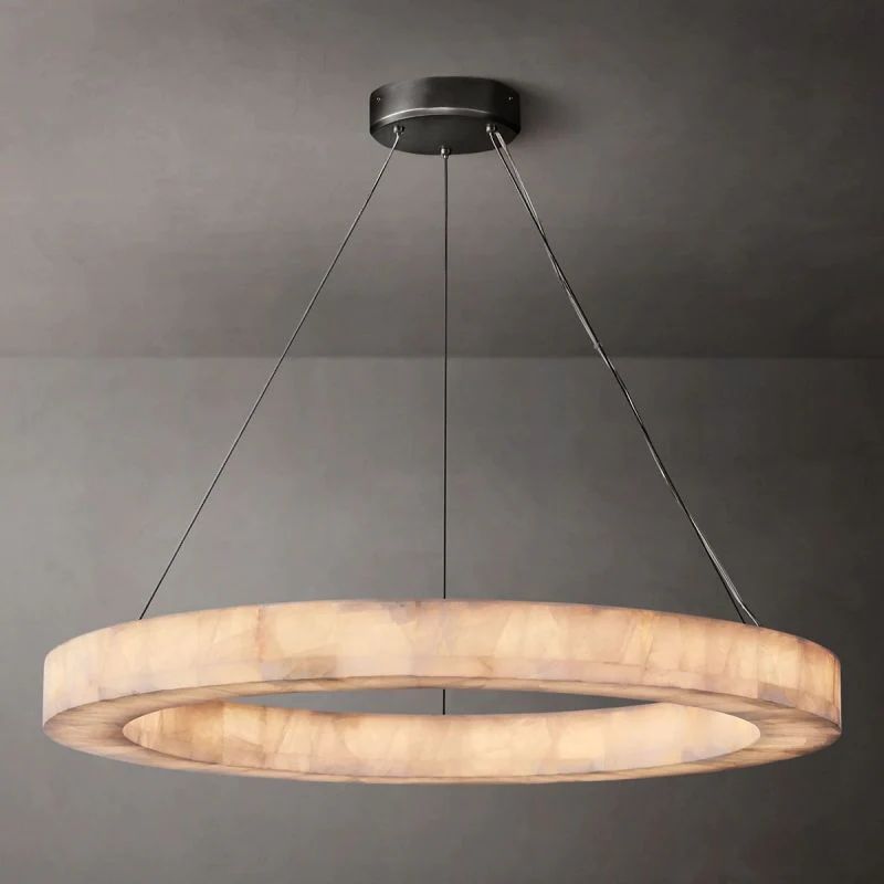 Rivage Calcite Round Chandelier 31"40"60"