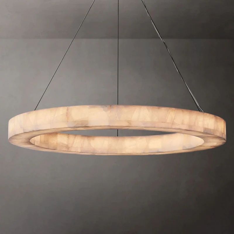 Rivage Calcite Round Chandelier 31"40"60"