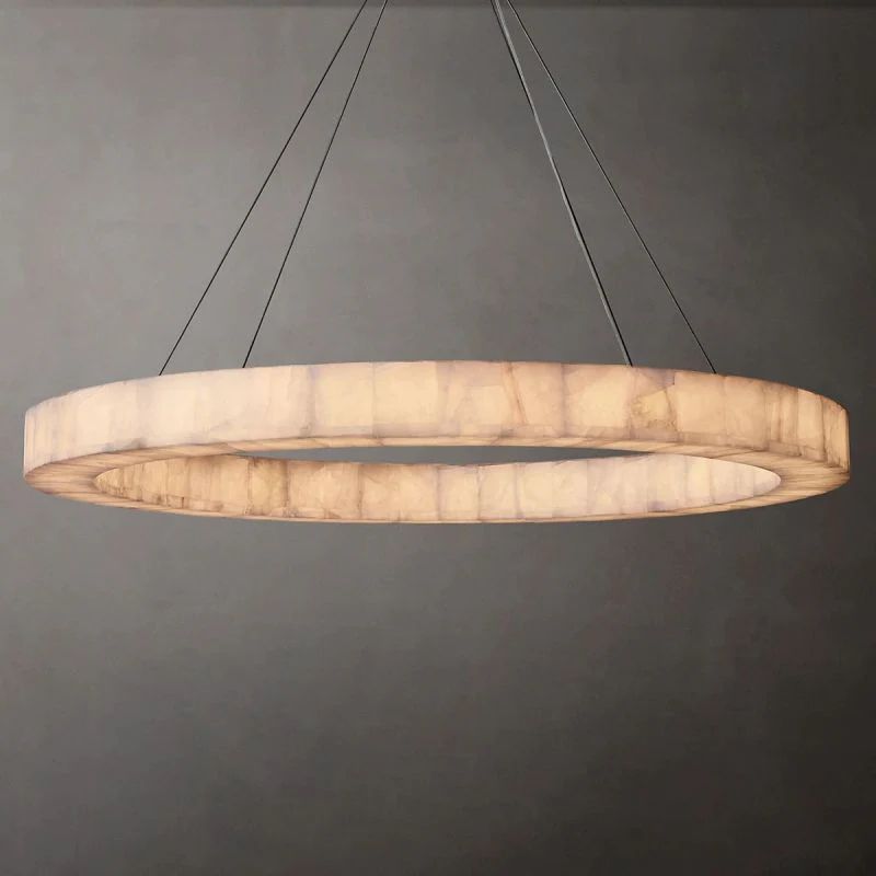 Rivage Calcite Round Chandelier 31"40"60"