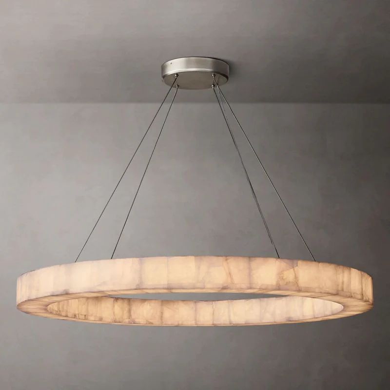 Rivage Calcite Round Chandelier 31"40"60"