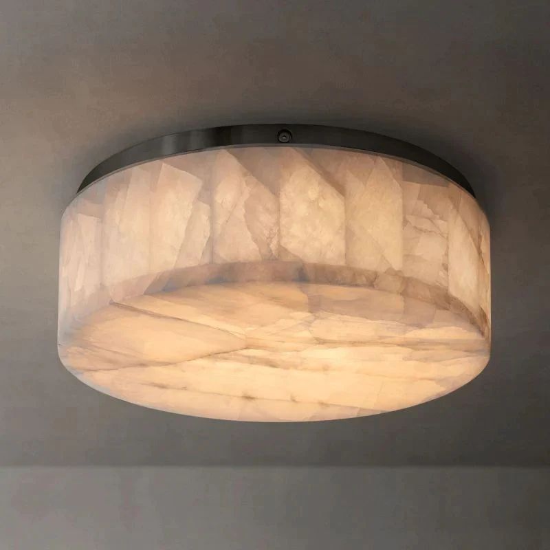 Rivage Calcite Round Flushmount 6"10"14"