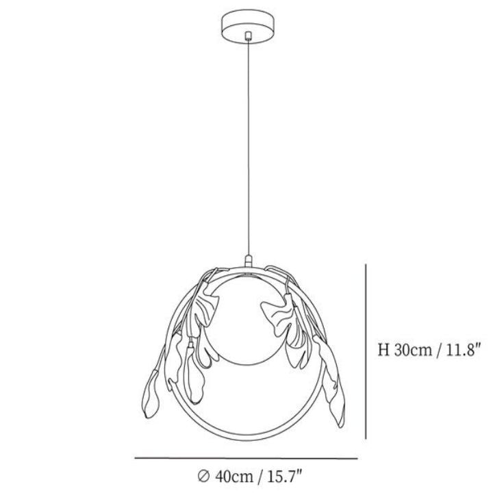 Ceramic Gingko Pendant Lamp-Meet Lighting