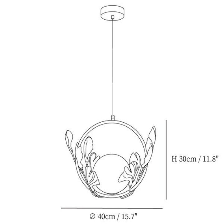 Ceramic Gingko Pendant Lamp-Meet Lighting
