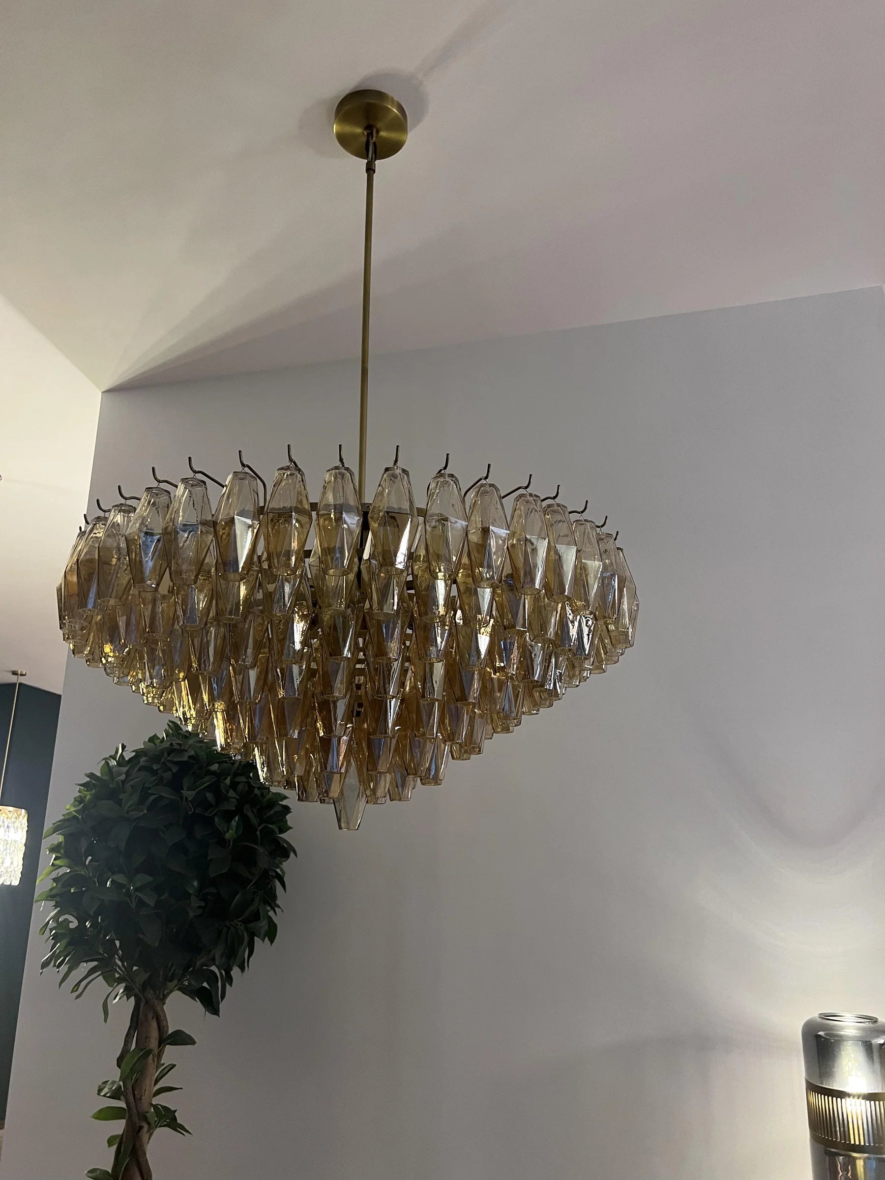 Chiaray Glass Multi-Tier Round Chandelier 61"