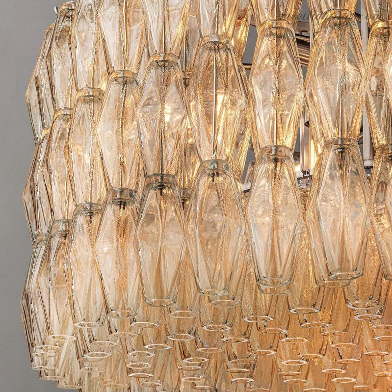Chara Glass Round Chandelier 47"-MEET LIGHTING