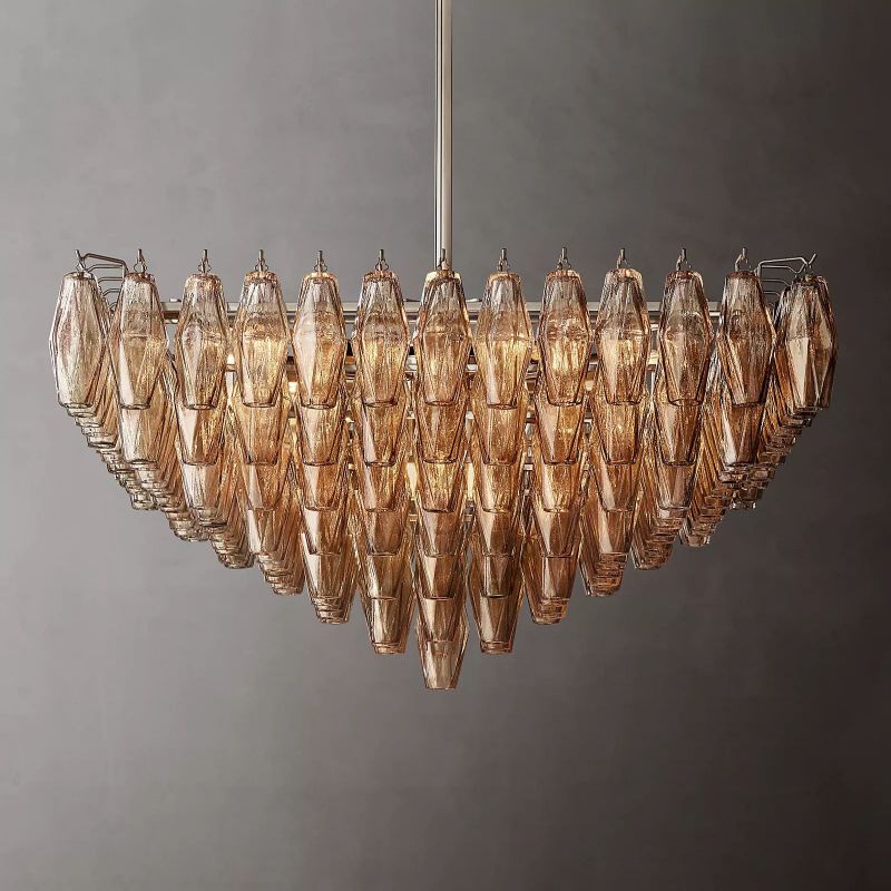 Chiaray Glass Multi-Tier Square Chandelier 32"SQ